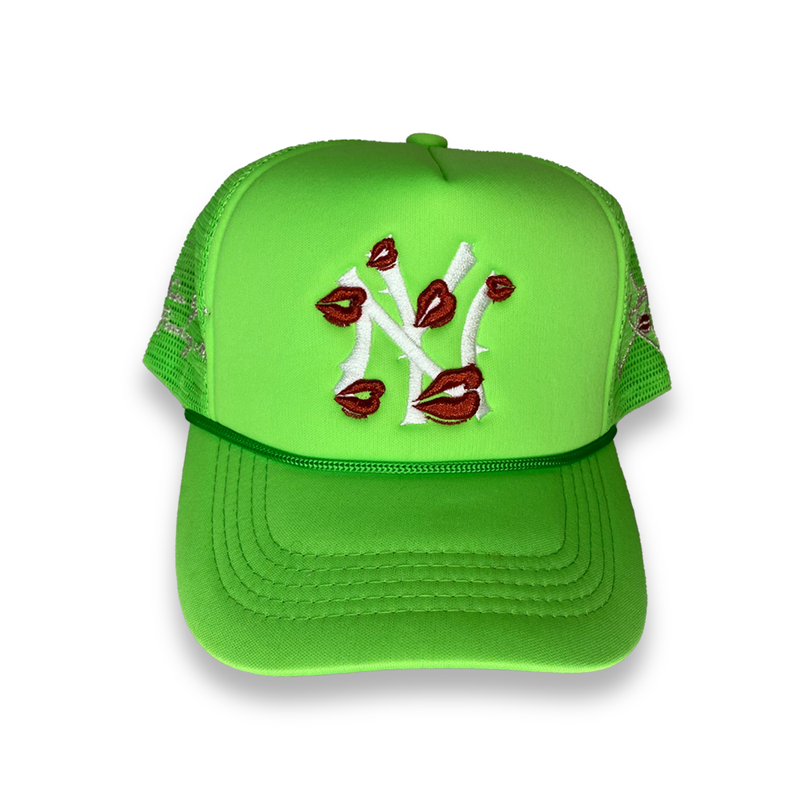 Slime Green NY Trucker Hat
