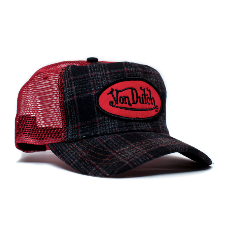 Red Flannel Trucker Hat