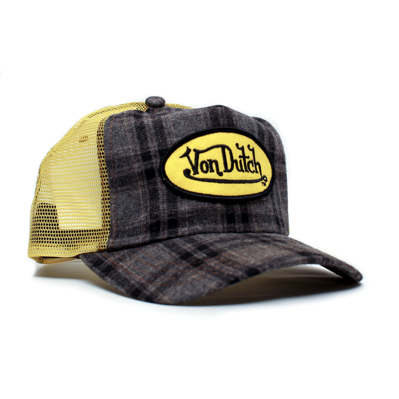 Yellow Flannel Trucker Hat